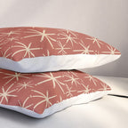 Mid Century Modern Twinkling Stars Retro Atomic Rust Pattern Pillow Sham Gallery Image 3