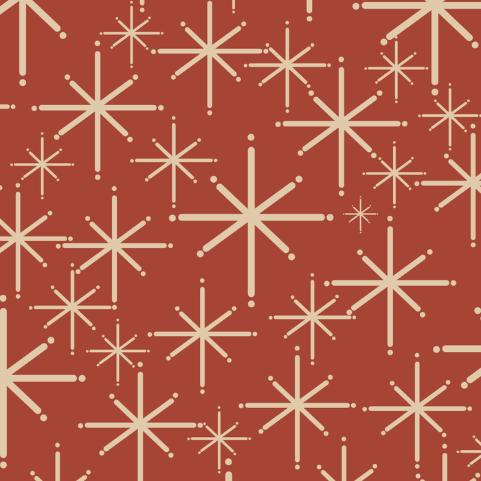 Mid Century Modern Twinkling Stars Retro Atomic Rust Pattern Coffee Mug Gallery Image 2