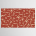 Mid Century Modern Twinkling Stars Retro Atomic Rust Pattern Tablecloth Gallery Image 2