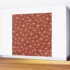 Mid Century Modern Twinkling Stars Retro Atomic Rust Pattern Wall Mural Gallery Image 2