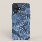 Daisies in Country Field Painting in Navy Blue iPhone Case Gallery Image 1