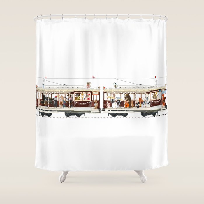 the jazz carriage Shower Curtain Gallery Image 1