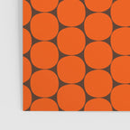 Mod Dots Retro Contemporary Pattern in 70s Orange and Dark Brown Poster Gallery Image 3