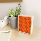 Mod Dots Retro Contemporary Pattern in 70s Orange and Dark Brown Mini Art Print Gallery Image 2