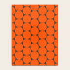 Mod Dots Retro Contemporary Pattern in 70s Orange and Dark Brown Notebook Gallery Image 4
