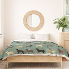 Labrador Retriever Dog Silhouettes Pattern Duvet Cover Gallery Image 3