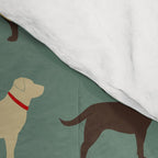 Labrador Retriever Dog Silhouettes Pattern Comforter Gallery Image 4