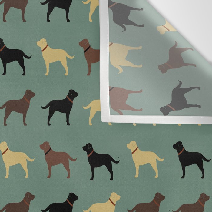 Labrador Retriever Dog Silhouettes Pattern Wall Tapestry Gallery Image 3