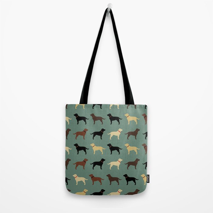 Labrador Retriever Dog Silhouettes Pattern Tote Bag Gallery Image 2