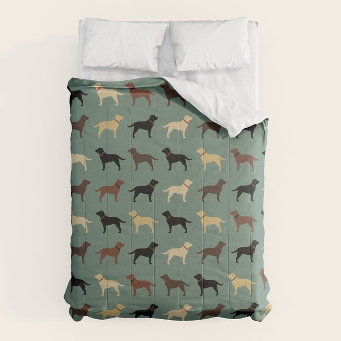 Labrador Retriever Dog Silhouettes Pattern Comforter Gallery Image 6