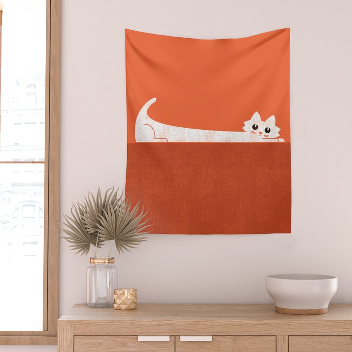 Mark's Superpower: cat Superstretch Wall Tapestry Gallery Image 2