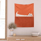 Mark's Superpower: cat Superstretch Wall Tapestry Gallery Image 2