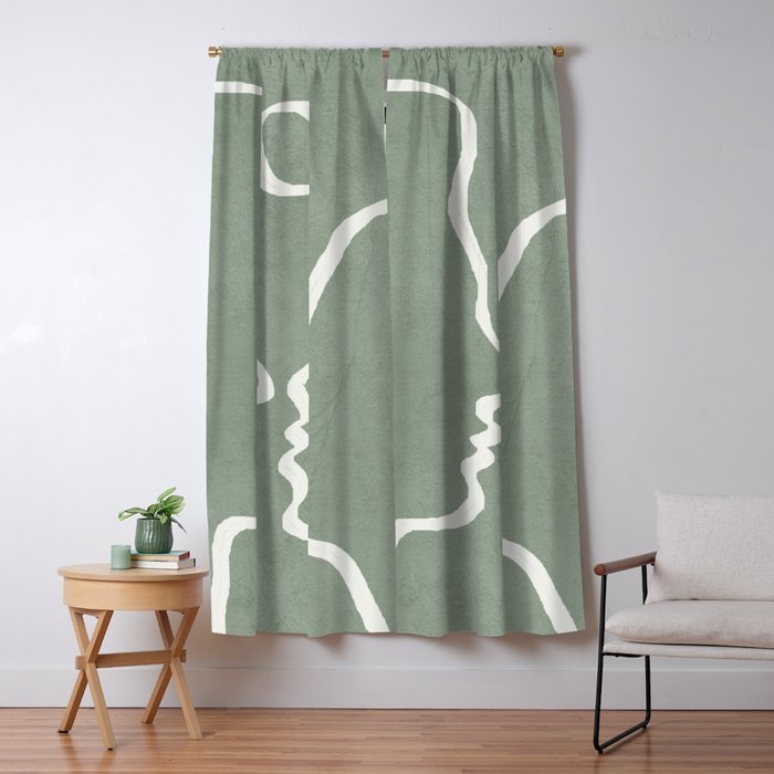 Abstract Couple Window Curtain Gallery Image 1