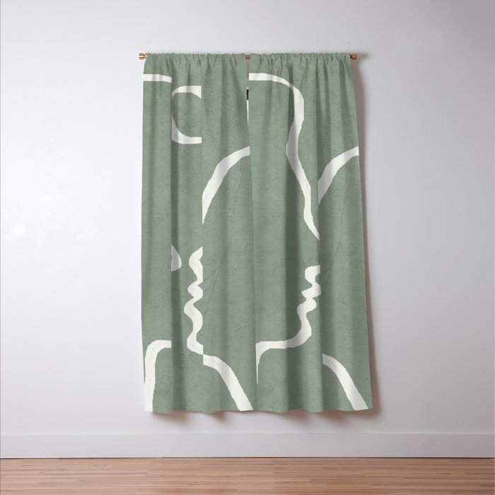 Abstract Couple Window Curtain Gallery Image 3