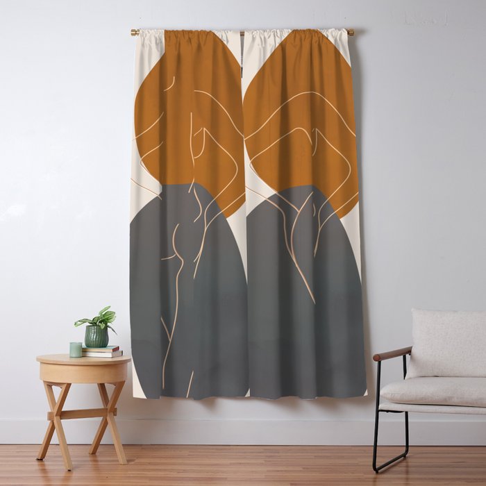 Line Female Figure 82 Window Curtain Gallery Image 1