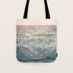 Mandala Flower of Life Sea Tote Bag Gallery Image 1