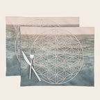 Mandala Flower of Life Sea Placemat Gallery Image 1