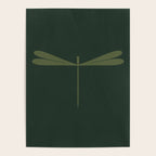 Dragonfly Pattern X Earthy Green Poster Gallery Image 4