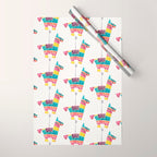 Mexican Donkey PinÌata - CMYK Palette Wrapping Paper Gallery Image 1