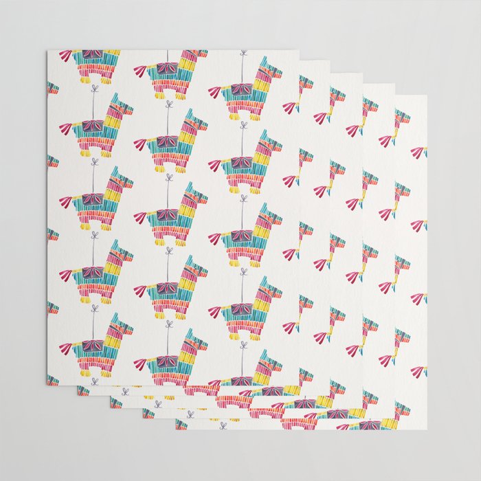 Mexican Donkey PinÌata - CMYK Palette Wrapping Paper Gallery Image 3