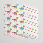 Mexican Donkey PinÌata - CMYK Palette Wrapping Paper Gallery Image 3