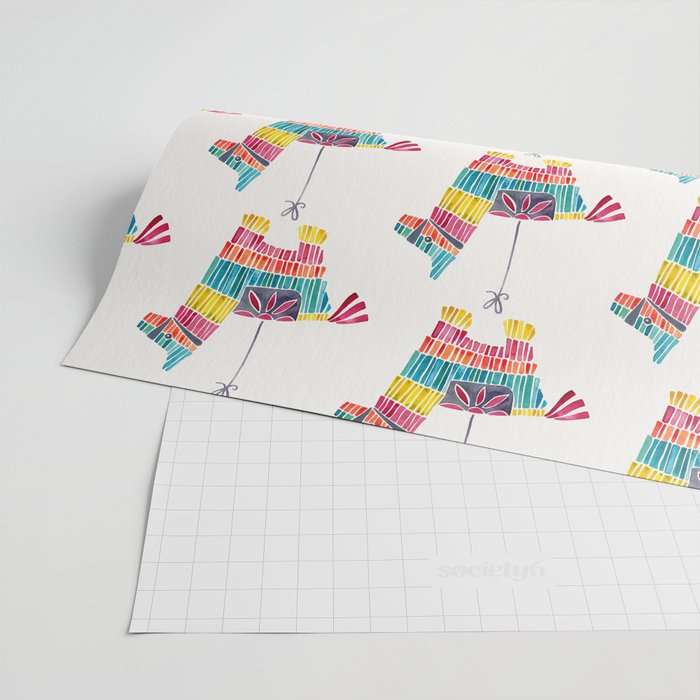 Mexican Donkey PinÌata - CMYK Palette Wrapping Paper Gallery Image 2