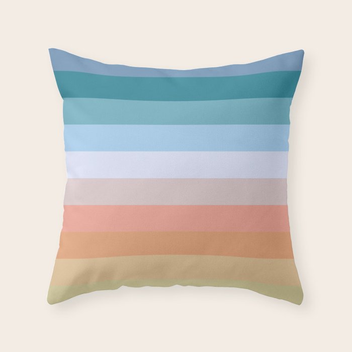 Multicolor Stripes - Tiyanak Throw Pillow Gallery Image 1