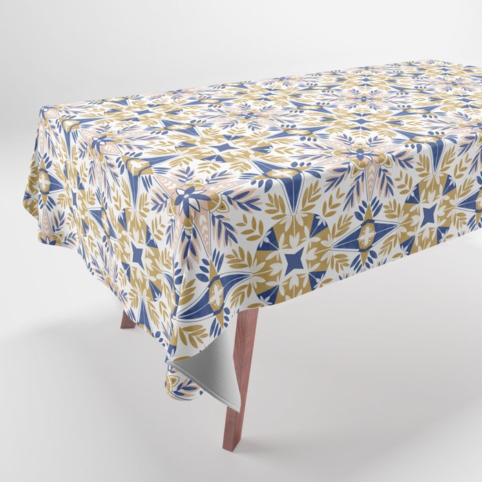 Modern circular nature tile B Tablecloth Gallery Image 1