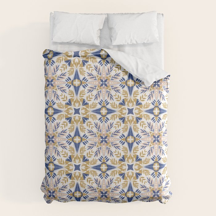 Modern circular nature tile B Duvet Cover Gallery Image 1