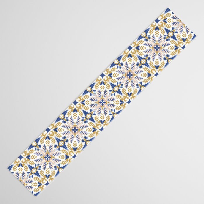 Modern circular nature tile B Table Runner Gallery Image 3