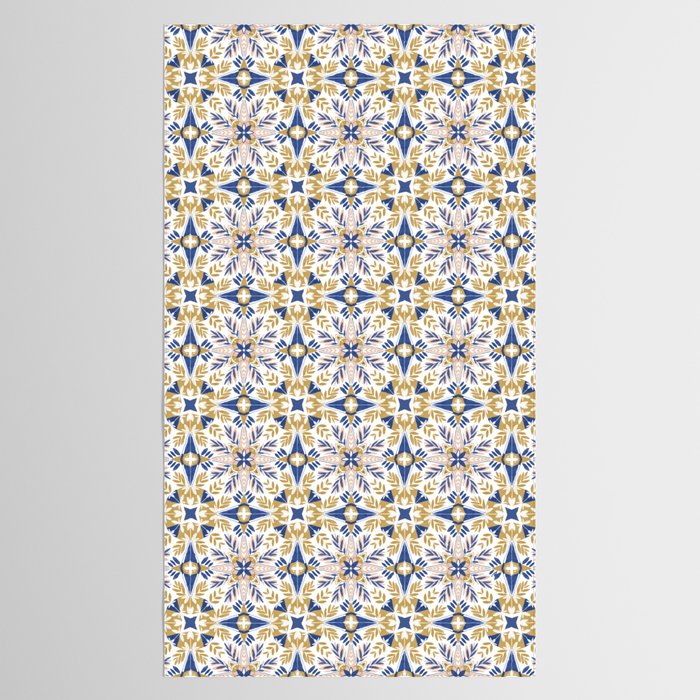 Modern circular nature tile B Tablecloth Gallery Image 2