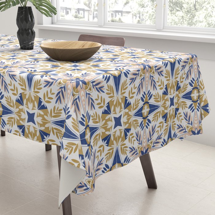 Modern circular nature tile B Tablecloth Gallery Image 3