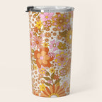 70s Floral Pattern Travel Mug Gallery Image 3