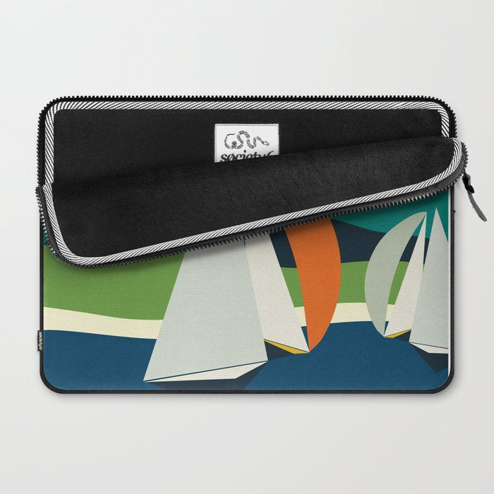 mid century sails Laptop Sleeve Gallery Image 2