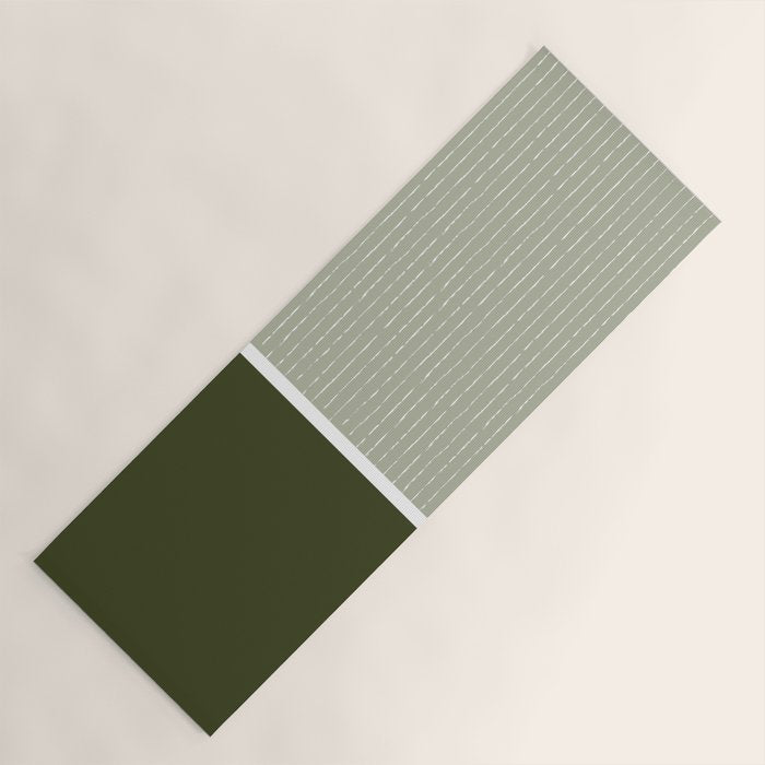Linen Sage & Olive Yoga Mat Gallery Image 1