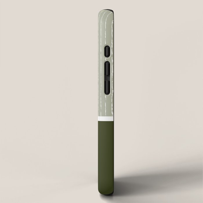 Linen Sage & Olive iPhone Case Gallery Image 2