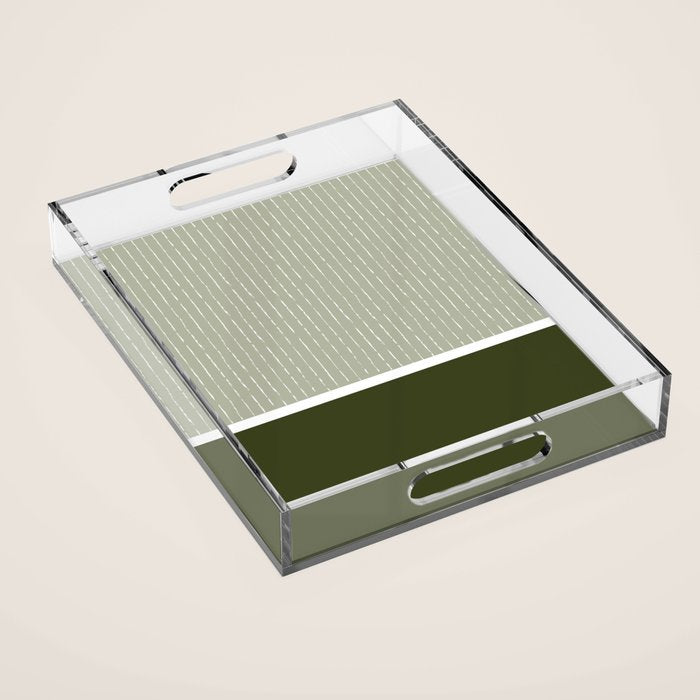 Linen Sage & Olive Acrylic Tray Gallery Image 1