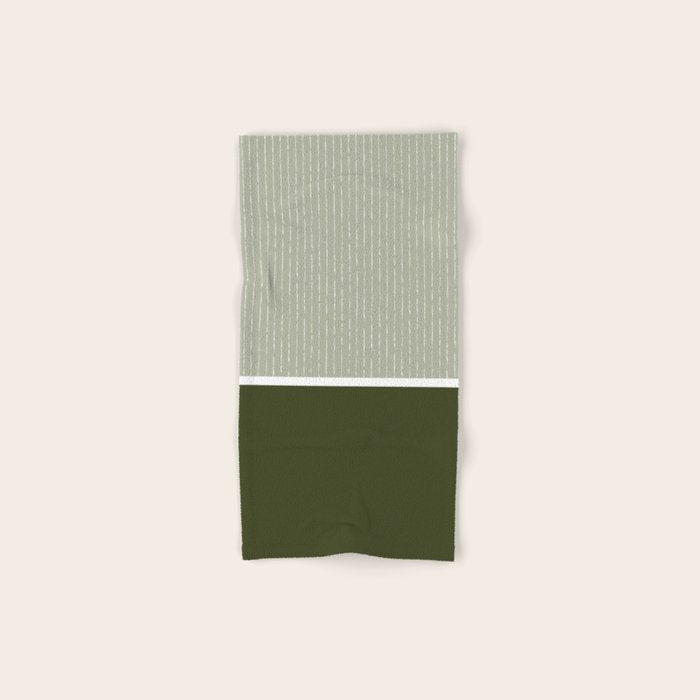 Linen Sage & Olive Bath Towel Gallery Image 1