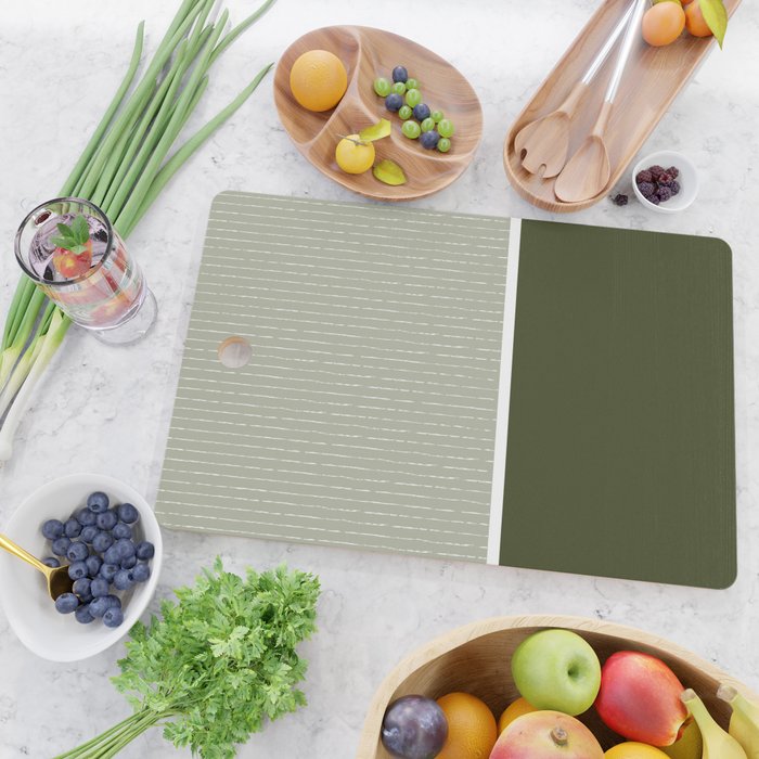 Linen Sage & Olive Cutting Board Gallery Image 2