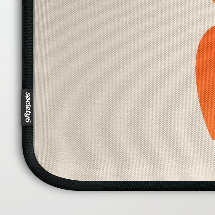 Abstract Turtle in Orange Laptop Sleeve Gallery Image 3