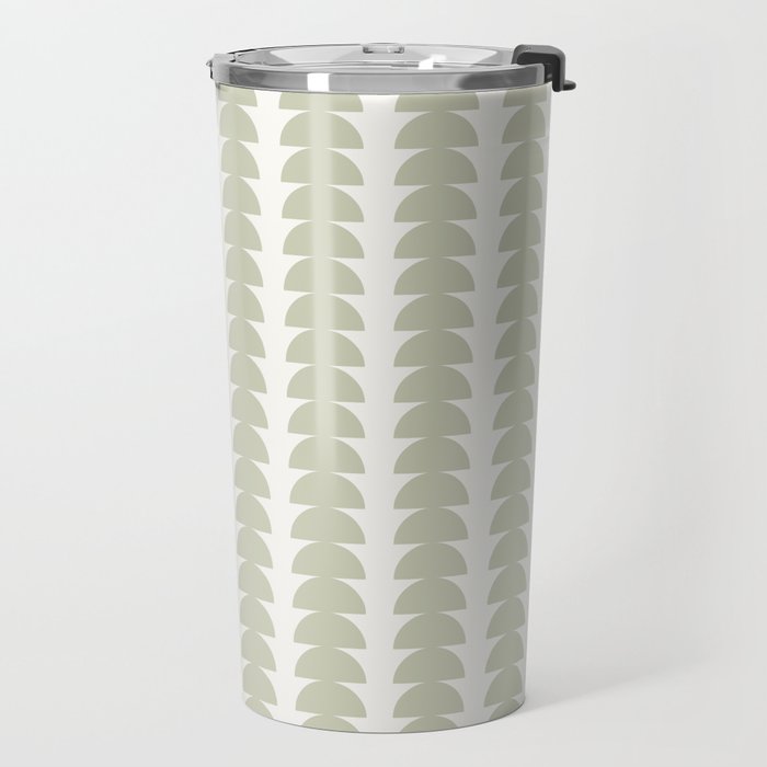 Maude Pattern - Natural Green Travel Mug Gallery Image 2