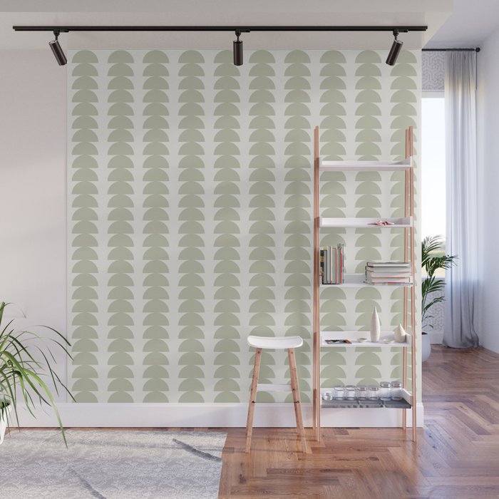 Maude Pattern - Natural Green Wall Mural Gallery Image 1