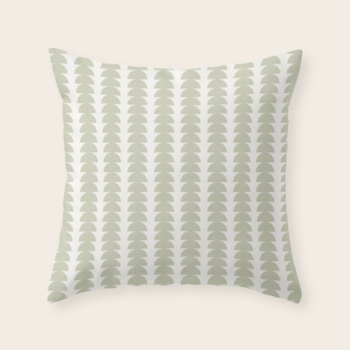 Maude Pattern - Natural Green Throw Pillow Gallery Image 6