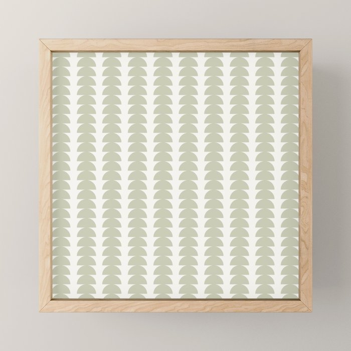 Maude Pattern - Natural Green Mini Art Print Gallery Image 1