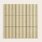 Maude Pattern - Natural Green Wood Wall Art Gallery Image 1