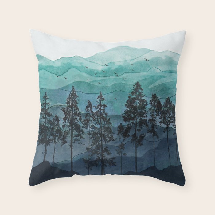 Mountains II Throw Pillow Gallery Image 6