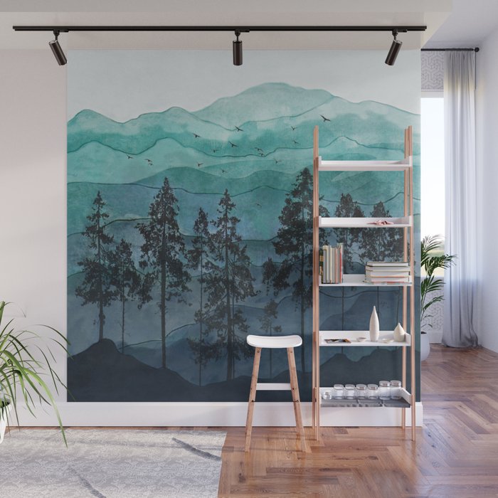Mountains II Wall Mural Gallery Image 1