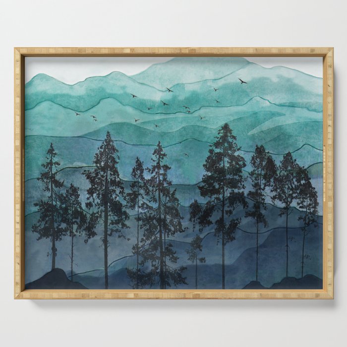 Mountains II Serving Tray Gallery Image 1