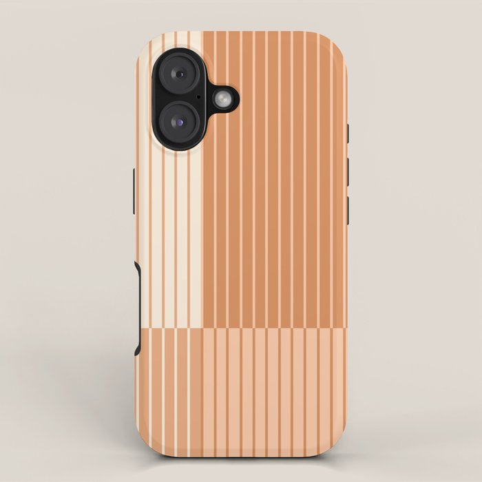 Color Block Line Abstract LXXIII Pantone Peach Fuzz iPhone Case Gallery Image 1