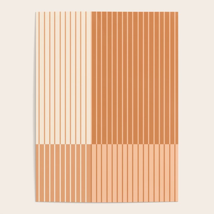 Color Block Line Abstract LXXIII Pantone Peach Fuzz Poster Gallery Image 4